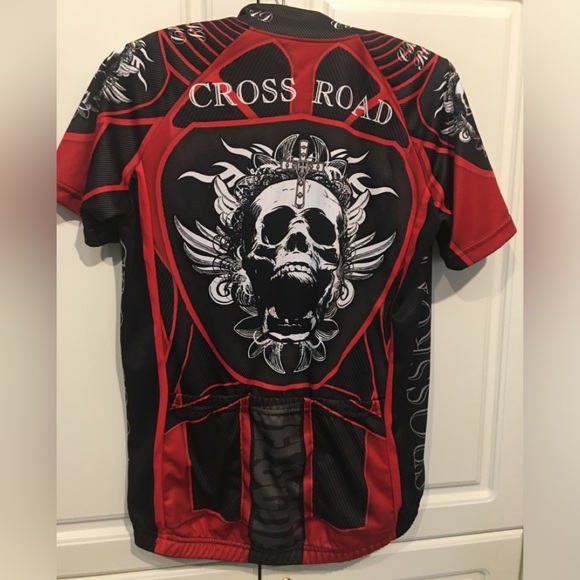 NWT Sold Out in America & Europe Fix Gear Skull Crossroad Cycling Jersey Sz.XL - Picture 6 of 9